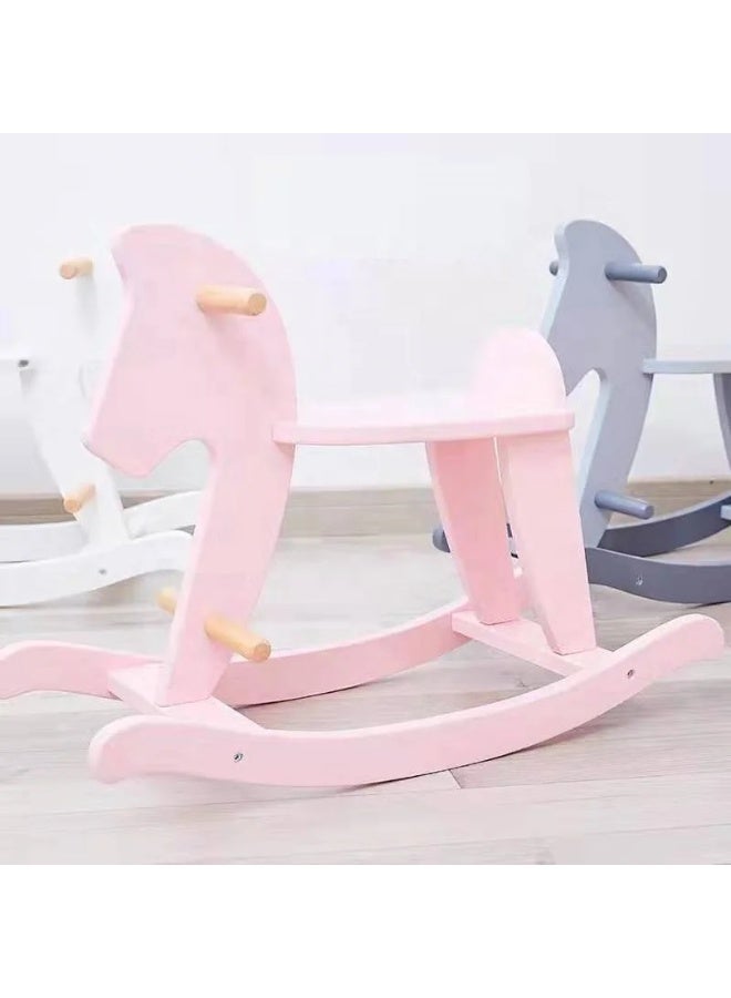 Pikkaboo Woody Buddy Rocking Horse - Pink - Image 2